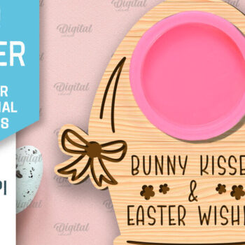 Intra απο ξύλο plywood 3mm-4mm πάχος - Πασχαλινό παιχνίδι Doh Holder Cut Laser Δίασταση 15x15 cm INTRAFABR-91066819 - Image 1