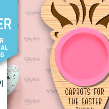 Intra απο ξύλο plywood 3mm-4mm πάχος - Πασχαλινό παιχνίδι Doh Holder Cut Laser Δίασταση 15x15 cm INTRAFABR-91066868 - Image 1