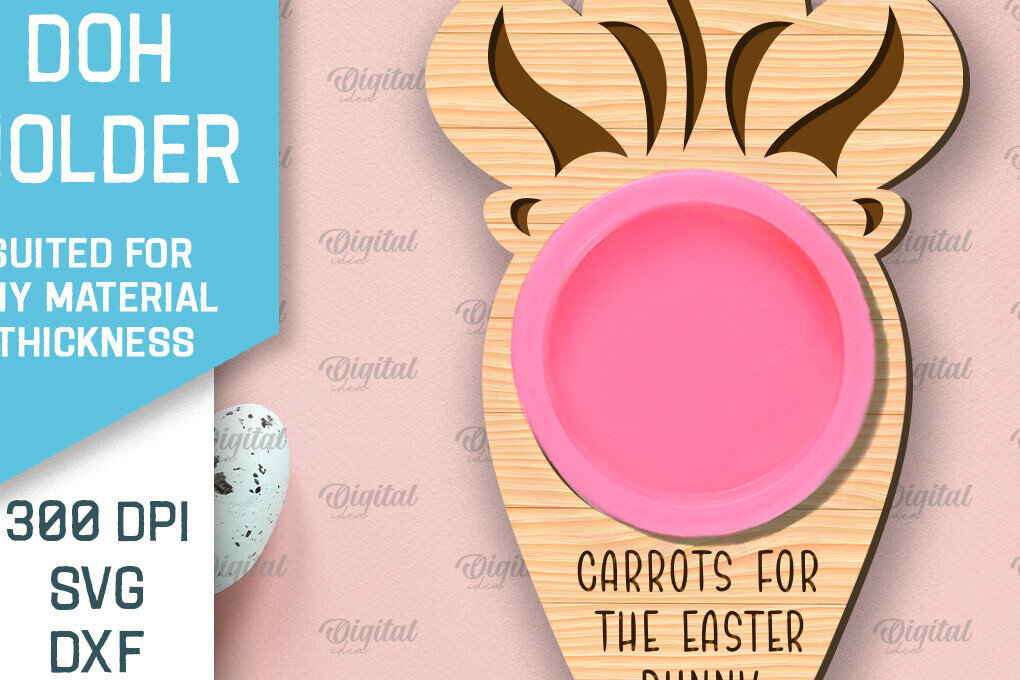 Intra απο ξύλο plywood 3mm-4mm πάχος - Πασχαλινό παιχνίδι Doh Holder Cut Laser Δίασταση 15x15 cm INTRAFABR-91066868