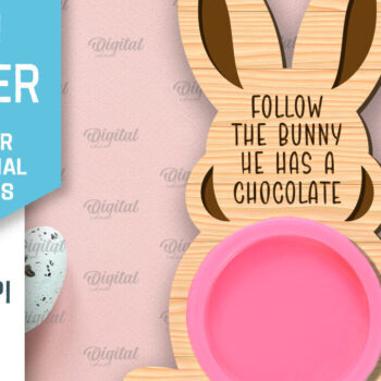 Intra απο ξύλο plywood 3mm-4mm πάχος - Πασχαλινό παιχνίδι Doh Holder Cut Laser Δίασταση 15x15 cm INTRAFABR-91065993 - Image 1