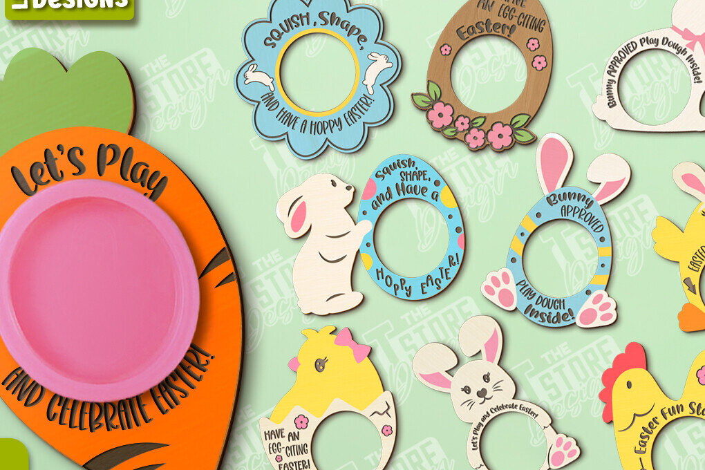 Intra απο ξύλο plywood 3mm-4mm πάχος - Πασχαλινό Πακέτο Δωροκάρτας Ζύμης |CNC Δίασταση 15x15 cm INTRAFABR-117710098