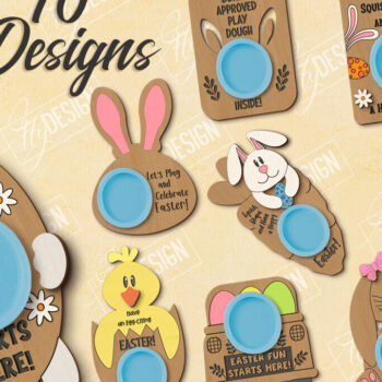 Intra απο ξύλο plywood 3mm-4mm πάχος - Πασχαλινό Πακέτο Δωροκάρτας Ζύμης |CNC Δίασταση 15x15 cm INTRAFABR-117709011 - Image 1