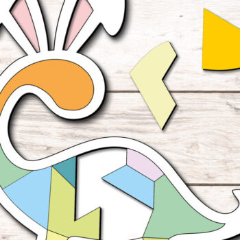 Intra απο ξύλο plywood 3mm-4mm πάχος - Πασχαλινό παζλ Dino Bunny Child Game Kid Δίασταση 15x15 cm INTRAFABR-113785430 - Image 2