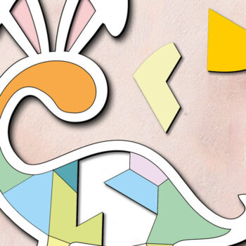 Intra απο ξύλο plywood 3mm-4mm πάχος - Πασχαλινό παζλ Dino Bunny Child Game Kid Δίασταση 15x15 cm INTRAFABR-113785430 - Image 3