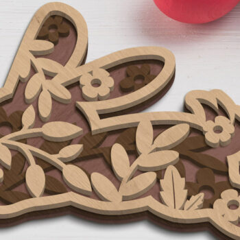 Intra απο ξύλο plywood 3mm-4mm πάχος - Πασχαλινό κουνέλι πολυεπίπεδη διακόσμηση σπιτιού Δίασταση 5x5 cm INTRAFABR-88842139 - Image 3