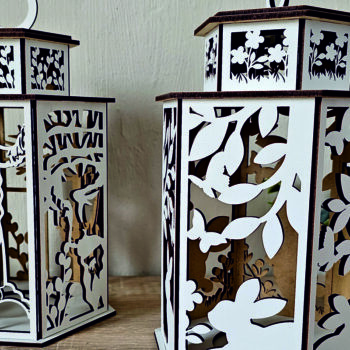 Intra απο ξύλο plywood 3mm-4mm πάχος - Σετ Πασχαλινών & Θρησκευτικών Φαναριών  Δίασταση 4x4 cm INTRAFABR-118837350 - Image 2