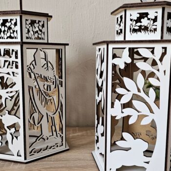 Intra απο ξύλο plywood 3mm-4mm πάχος - Σετ Πασχαλινών & Θρησκευτικών Φαναριών  Δίασταση 4x4 cm INTRAFABR-118837350 - Image 3