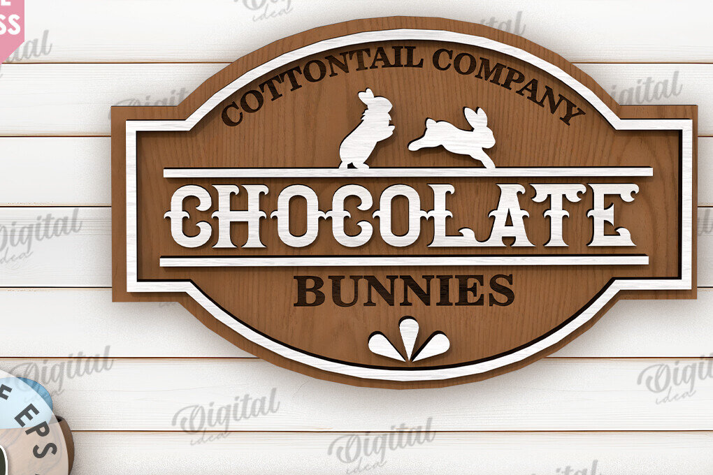 Intra απο ξύλο plywood 3mm-4mm πάχος - Πασχαλινή ρετρό πινακίδα . Σπίτι του Πάσχα Δίασταση 15x15 cm INTRAFABR-115401727