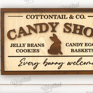 Intra απο ξύλο plywood 3mm-4mm πάχος - Πασχαλινή ρετρό πινακίδα . Σπίτι του Πάσχα Δίασταση 15x15 cm INTRAFABR-115401841