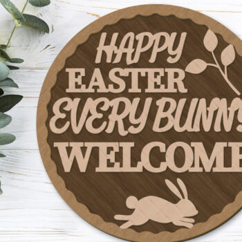 Intra απο ξύλο plywood 3mm-4mm πάχος - Πάσχα στρογγυλό πάνελ, πρότυπο χειροτεχνίας Δίασταση 5x5 cm INTRAFABR-90276684 - Image 1