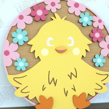 Intra απο ξύλο plywood 3mm-4mm πάχος - Πασχαλινή Στρογγυλή Πινακίδα | Καλό Πάσχα | CNC Δίασταση 15x15 cm INTRAFABR-116595703 - Image 1