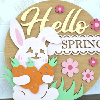 Intra απο ξύλο plywood 3mm-4mm πάχος - Πασχαλινή Στρογγυλή Πινακίδα | Καλό Πάσχα | CNC Δίασταση 15x15 cm INTRAFABR-116595725 - Image 1