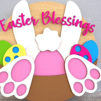 Intra απο ξύλο plywood 3mm-4mm πάχος - Πασχαλινή Στρογγυλή Πινακίδα | Διακόσμηση σπιτιού |  CNC Δίασταση 15x15 cm INTRAFABR-117793368 - Image 1