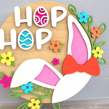 Intra απο ξύλο plywood 3mm-4mm πάχος - Πασχαλινή Στρογγυλή Πινακίδα | Διακόσμηση σπιτιού | CNC Δίασταση 15x15 cm INTRAFABR-117793373 - Image 1