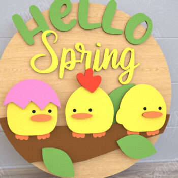 Intra απο ξύλο plywood 3mm-4mm πάχος - Πασχαλινή Στρογγυλή Πινακίδα | Διακόσμηση σπιτιού | CNC Δίασταση 15x15 cm INTRAFABR-118206428 - Image 1