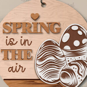 Intra απο ξύλο plywood 3mm-4mm πάχος - Πασχαλινή στρογγυλή πινακίδα  Δίασταση 15x15 cm INTRAFABR-118490431