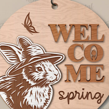 Intra απο ξύλο plywood 3mm-4mm πάχος - Πασχαλινή στρογγυλή πινακίδα Δίασταση 15x15 cm INTRAFABR-118490116 - Image 1