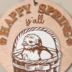 Intra απο ξύλο plywood 3mm-4mm πάχος - Πασχαλινή στρογγυλή πινακίδα  Δίασταση 15x15 cm INTRAFABR-118490221