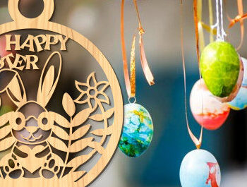 Intra απο ξύλο plywood 3mm-4mm πάχος - Πασχαλινή στρογγυλή πινακίδα Laser Cut Δίασταση 15x15 cm INTRAFABR-88597405 - Image 1