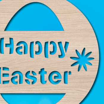 Intra απο ξύλο plywood 3mm-4mm πάχος - Πασχαλινή στρογγυλή πινακίδα Πακέτο με Δίασταση 15x15 cm INTRAFABR-25548447 - Image 5