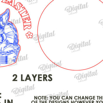 Intra απο ξύλο plywood 3mm-4mm πάχος - Πασχαλινή στρογγυλή πινακίδα Δίασταση 15x15 cm INTRAFABR-118490081 - Image 2