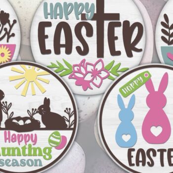 Intra απο ξύλο plywood 3mm-4mm πάχος - Πασχαλινό Στρογγυλό Πακέτο  Δίασταση 15x15 cm INTRAFABR-89918816 - Image 1