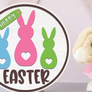 Intra απο ξύλο plywood 3mm-4mm πάχος - Πασχαλινή Στρογγυλή Πινακίδα . Σήμα Ester  Δίασταση 15x15 cm INTRAFABR-89919725