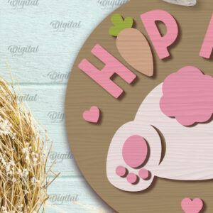 Intra απο ξύλο plywood 3mm-4mm πάχος - Πασχαλινή Στρογγυλή Πινακίδα . Καλό Πάσχα σημάδι Δίασταση 15x15 cm INTRAFABR-90965134