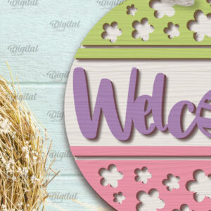 Intra απο ξύλο plywood 3mm-4mm πάχος - Πασχαλινή Στρογγυλή Πινακίδα . Καλό Πάσχα σημάδι Δίασταση 15x15 cm INTRAFABR-90965084