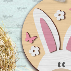 Intra απο ξύλο plywood 3mm-4mm πάχος - Πασχαλινή Στρογγυλή Πινακίδα . Καλό Πάσχα σημάδι Δίασταση 15x15 cm INTRAFABR-90964474