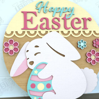 Intra απο ξύλο plywood 3mm-4mm πάχος - Πακέτο πασχαλινών στρογγυλών πινακίδων | Καλό Πάσχα Δίασταση 15x15 cm INTRAFABR-116596607 - Image 4