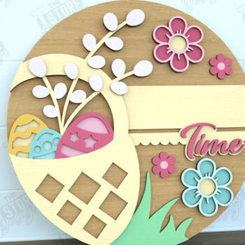 Intra απο ξύλο plywood 3mm-4mm πάχος - Πακέτο πασχαλινών στρογγυλών πινακίδων | Καλό Πάσχα Δίασταση 15x15 cm INTRAFABR-116596607 - Image 6