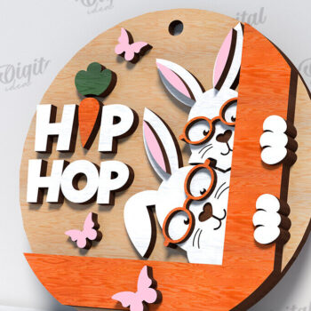 Intra απο ξύλο plywood 3mm-4mm πάχος - Πασχαλινά στρογγυλά σημάδια Δέσμη κοπής με λέιζερ Δίασταση 15x15 cm INTRAFABR-116332485 - Image 3