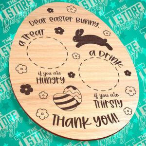 Intra απο ξύλο plywood 3mm-4mm πάχος - Πασχαλινός δίσκος | Αγαπητέ λαγουδάκι του Πάσχα Δίασταση 15x15 cm INTRAFABR-91582721