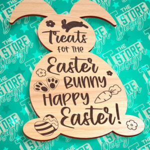 Intra απο ξύλο plywood 3mm-4mm πάχος - Πασχαλινός δίσκος | Αγαπητέ λαγουδάκι του Πάσχα Δίασταση 15x15 cm INTRAFABR-91582724