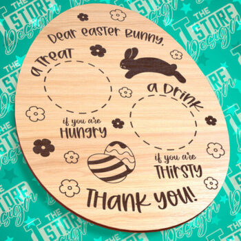 Intra απο ξύλο plywood 3mm-4mm πάχος - Πασχαλινός δίσκος | Αγαπητέ λαγουδάκι του Πάσχα Δίασταση 15x15 cm INTRAFABR-91583381 - Image 2