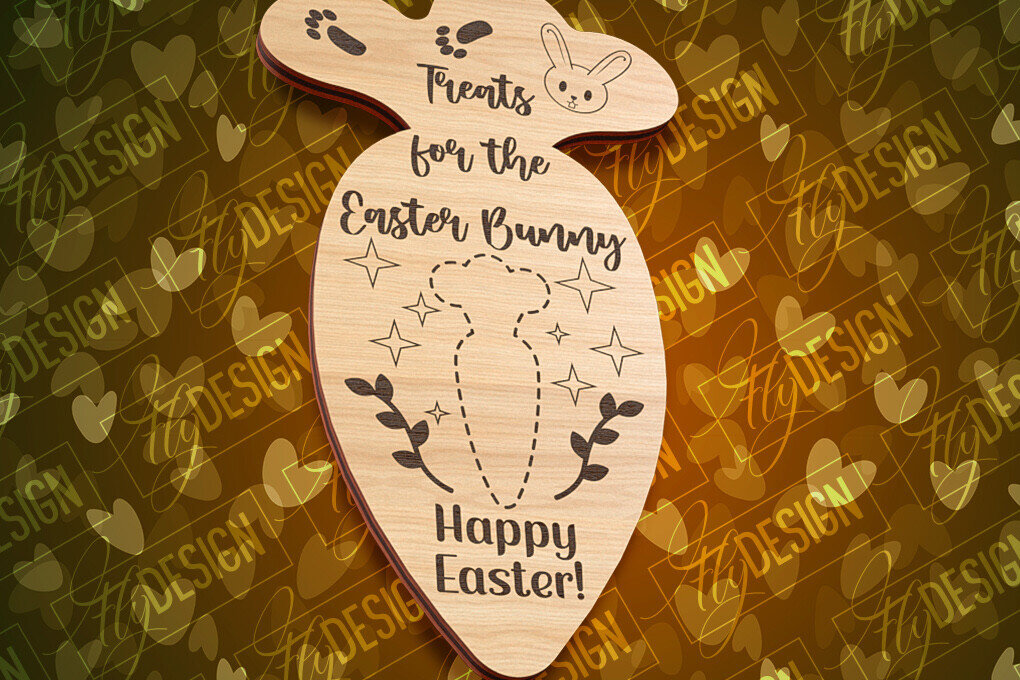 Intra απο ξύλο plywood 3mm-4mm πάχος - Πασχαλινός δίσκος σερβιρίσματος με λέιζερ |  CNC Δίασταση 15x15 cm INTRAFABR-91656643