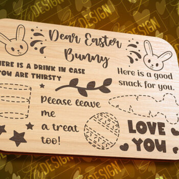 Intra απο ξύλο plywood 3mm-4mm πάχος - Πασχαλινός δίσκος σερβιρίσματος με λέιζερ |  CNC Δίασταση 15x15 cm INTRAFABR-91657171 - Image 3