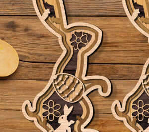 Intra απο ξύλο plywood 3mm-4mm πάχος - Πασχαλινό κουτί σκιών  Δίασταση 25x25 cm INTRAFABR-88214677