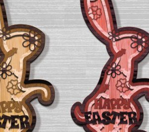 Intra απο ξύλο plywood 3mm-4mm πάχος - Πασχαλινό κουτί σκιών  Δίασταση 25x25 cm INTRAFABR-88214514