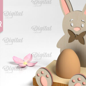 Intra απο ξύλο plywood 3mm-4mm πάχος - Πασχαλινή Μονή Αυγοθήκη με Laser Cut  Δίασταση 15x15 cm INTRAFABR-88152397