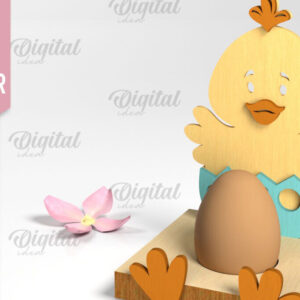 Intra απο ξύλο plywood 3mm-4mm πάχος - Πασχαλινή Μονή Αυγοθήκη με Laser Cut  Δίασταση 15x15 cm INTRAFABR-88202512