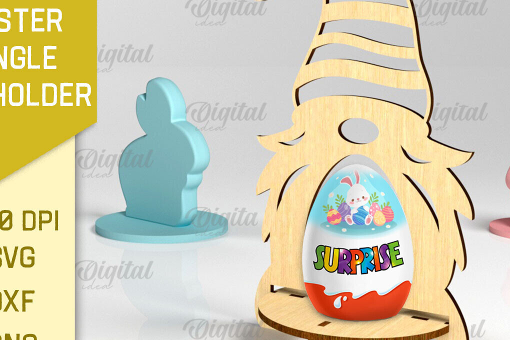 Intra απο ξύλο plywood 3mm-4mm πάχος - Πασχαλινή Μονή Αυγοθήκη με Laser Cut  Δίασταση 15x15 cm INTRAFABR-88228200