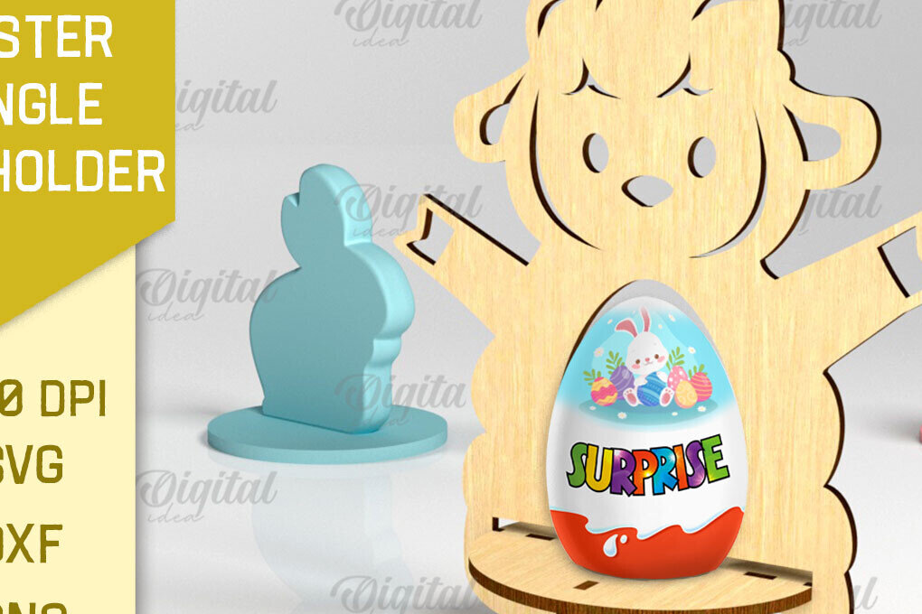 Intra απο ξύλο plywood 3mm-4mm πάχος - Πασχαλινή Μονή Αυγοθήκη με Laser Cut  Δίασταση 15x15 cm INTRAFABR-88228301