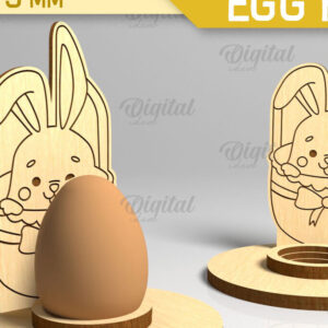 Intra απο ξύλο plywood 3mm-4mm πάχος - Πασχαλινή Μονή Αυγοθήκη με Laser Cut  Δίασταση 15x15 cm INTRAFABR-88071571