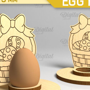 Intra απο ξύλο plywood 3mm-4mm πάχος - Πασχαλινή Μονή Αυγοθήκη με Laser Cut  Δίασταση 15x15 cm INTRAFABR-88071622 - Image 1