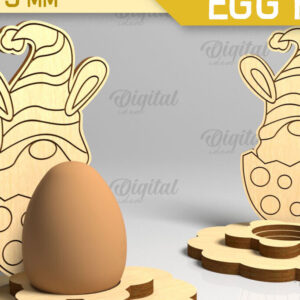 Intra απο ξύλο plywood 3mm-4mm πάχος - Πασχαλινή Μονή Αυγοθήκη με Laser Cut  Δίασταση 15x15 cm INTRAFABR-88071740