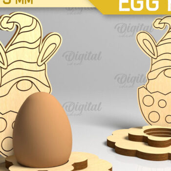 Intra απο ξύλο plywood 3mm-4mm πάχος - Πασχαλινή Μονή Αυγοθήκη με Laser Cut Δίασταση 15x15 cm INTRAFABR-88071740 - Image 1