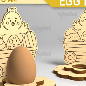 Intra απο ξύλο plywood 3mm-4mm πάχος - Πασχαλινή Μονή Αυγοθήκη με Laser Cut  Δίασταση 15x15 cm INTRAFABR-88071772