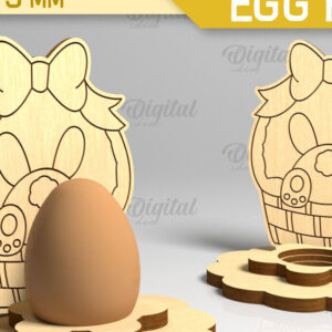 Intra απο ξύλο plywood 3mm-4mm πάχος - Πασχαλινή Μονή Αυγοθήκη με Laser Cut  Δίασταση 15x15 cm INTRAFABR-88071798